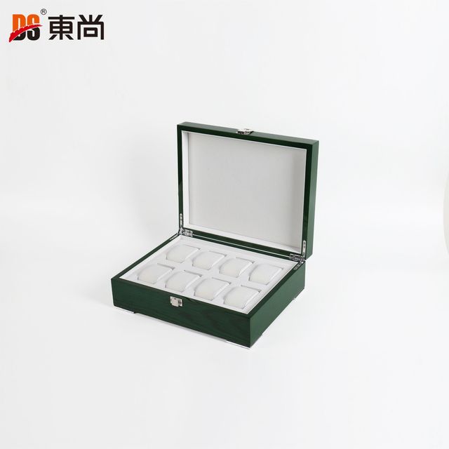 Luxury DS Brand Biodegradable Custom Logo Popular Wooden Rectangle Watch Packaging Case Storage Gift Deluxe Watch Box