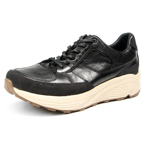 Retro Genuine Leather Chunk Shoes Men's Casual Dad Shoes Thick Soled Height Increasing Fashionable Trendy <b>Low</b> <b>Heel</b> 1-3cm - Product Image 3