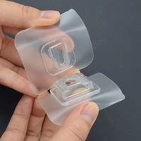 Crochets muraux adhésifs multifonctionnels pour salle de bain et cuisine, autocollants double face sans trace pour le montage de prises et de routeurs