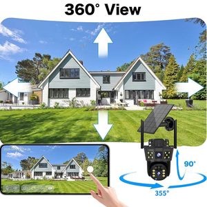 Outdoor 4G E <span class=keywords><strong>3</strong></span>+3MP Doppellinsen Schwenk-Neige-Rotations-Solarbatterie PTZ-Kamera - Product Image 6