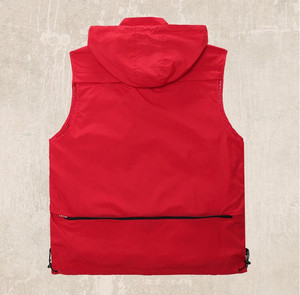 Gilet da pesca traspirante in Mesh Unisex con cappuccio Multi-tasche fotografia gilet da viaggio <span class=keywords><strong>giacca</strong></span> per adulti <span class=keywords><strong>e</strong></span> giovani - Product Image 5