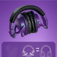 Earphone HIFI ATH M50X Berkualitas Tinggi Profesional, Headphone Monitoring Tertutup Penuh, Headset Musik & Game yang Dapat Dilipat