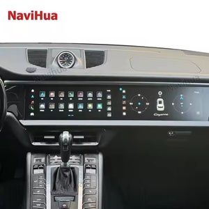 NaviHua Copilot Entertainment 12.3 Inch Multimedia Dual Screen Car DVD Player GPS Navigation <b>System</b> for Porsche Macan 2014 2017 - Product Image 2