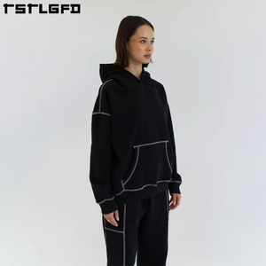 Sudadera con Capucha de Invierno Estilo Urbano, Personalizable, con Costuras Contratadas, 100% Algodón Orgánico, Tejido Grueso y Ecológico de Felpa Francesa - Product Image 4