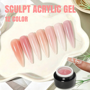 ICE NOVA Sculpt Gel acrílico Sandy Texture es obvia Shaping Tallado Extensión Gel Non Flow Hard Sculpting Hema Free Nude Color - Product Image 4