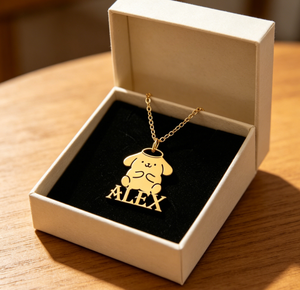 Collana Personalizzata con Lettere Cartoon per Donne e Bambini, Gioielli in Acciaio Inossidabile Placcato Oro, Ciondolo con Iniziale del Nome - Product Image 5