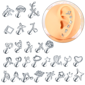 Hợp thời trang thép không gỉ Lip <span class=keywords><strong>piercing</strong></span> Miệng labret Vòng Quà Tặng tragus <span class=keywords><strong>Helix</strong></span> đồ trang sức khác nhau tai sụn Stud Bông tai Punk - Product Image 1
