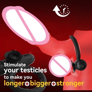 New Delay <b>Vibrating</b> Ring Silicone Rechargeable Cock Ring <b>Vibrator</b> Adult Sex Toy Stimulator Double Pleasure <b>Vibrating</b> Ring - Product Image 3