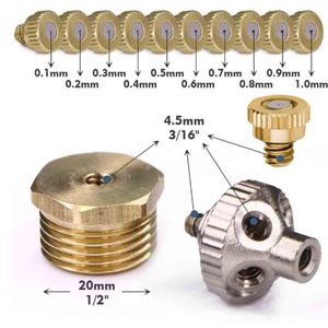 Boquilla pulverizadora atomizadora fina de 5 orificios, 1/2" 20mm, de latón para nebulización e irrigación, rociador atomizador de latón - Product Image 2