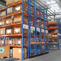 Estanterías de Almacenamiento de Paletas de Doble Profundidad para Pasillos Estrechos de Alta Densidad, con Vigas Ajustables de Acero Laminado en Frío Q235B, para Almacenes Generales