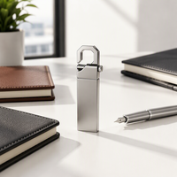 Nouvelle clé USB en métal, design clé, stockage pleine capacité 1 Go/128 Go, logo personnalisé, vente en gros promotionnelle