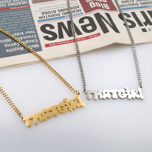 CAIOOCHE Collane Personalizzate Fai-da-Te con Logo e Nome in Acciaio Inossidabile 316L Placcato Oro, Gioielli alla Moda, Regalo per la Festa <span class=keywords><strong>della</strong></span> Mamma - Product Image 4