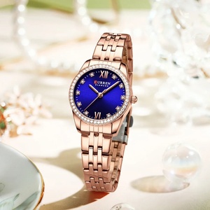 CURREN 9086 Brand New Charming Rose Ladies Watch Luminous <b>Hands</b> Stainless Steel Strap <b>Clock</b> Thin Quartz Ladies Watch Relogio - Product Image 4