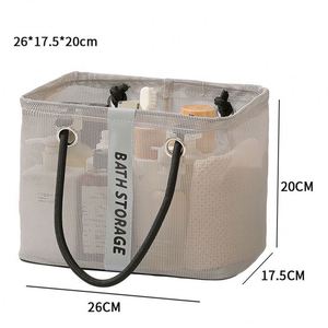 Large Capacity Portable Travel Grooming and <b>Storage</b> Basket New Foldable Fitness <b>Bath</b> Bag with Drain Feature - Product Image 3