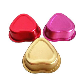 Moules à pâtisserie jetables <span class=keywords><strong>en</strong></span> aluminium <span class=keywords><strong>en</strong></span> forme de cœur, doublures <span class=keywords><strong>en</strong></span> <span class=keywords><strong>plastique</strong></span> PET pour muffins, crème brûlée, desserts - Product Image 4