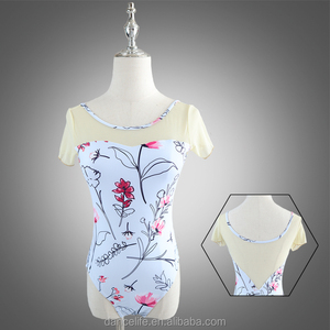 Maillot <span class=keywords><strong>de</strong></span> <span class=keywords><strong>Ballet</strong></span> <span class=keywords><strong>de</strong></span> Manga Corta con Estampado Floral <span class=keywords><strong>de</strong></span> Spandex para Mujer, <span class=keywords><strong>Ropa</strong></span> <span class=keywords><strong>de</strong></span> <span class=keywords><strong>Ballet</strong></span> para Entrenamiento <span class=keywords><strong>de</strong></span> Adultos - Product Image 2