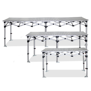 Tables <span class=keywords><strong>d</strong></span>'extérieur 290cmx55cm, tables de pique-nique portables, <span class=keywords><strong>table</strong></span> carrée en aluminium pliable - Product Image 1