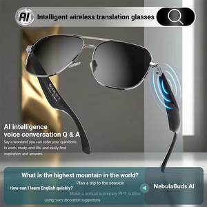 GY100 Smart Sunglasses Multi Language Wireless Translator Voice Assistant Magnetic Charging BT Ai Translation Glasses - Product Image 3