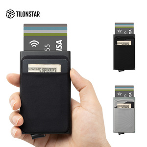 TILONSTAR Low Moq Customization Slim Aluminum Card Holder <b>RFID</b> Blocking Credit Card <b>Wallet</b> for Men Business Travel - Product Image 4