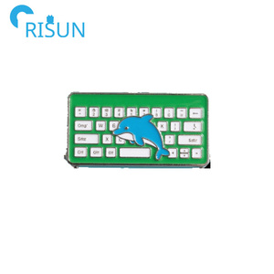 Fabrication Keycaps Air Clavier Émail Pin Logo Personnalisé <span class=keywords><strong>Disquette</strong></span> Keycap Doux Dur Émail Badge Pin Broche Teclado Aimant Pins - Product Image 2