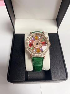 Versatile Women's <b>Watch</b>, Trendy Rhinestone Fashion <b>Watch</b> with Leather - Product Image 4