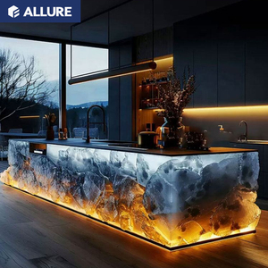Mueble de Cocina Moderno Allure, Gabinete de Pared, Lacado, Melamina, PVC, Madera Contrachapada, Isla de Almacenamiento con Luz - Product Image 4