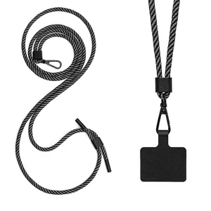 Customized Adjustable Crossbody Nylon Neck Strap Tether Mobile Phone Lanyard For All Iphone Smartphone