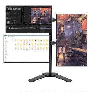 Quad Monitor Stand Arm <b>Bracket</b> for 4 LCD LED Monitors Extendable Desk with 90 Degree Tilt Angle for 32 Inches Screens New Stock - Product Image 3