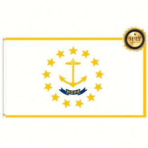 Drapeaux de Rhode Island en gros 3x5 pieds, polyester 68D/100D, personnalisation pour toutes les nations, expédition rapide, fournisseur fiable, livraison rapide - Product Image 2