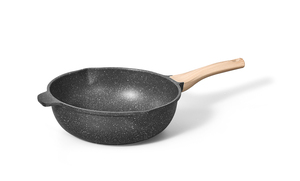 Fabricant OEM, design moderne et luxueux, poêles à <span class=keywords><strong>paella</strong></span> en alliage d'aluminium antiadhésif avec couvercle en verre, durables et écologiques - Product Image 3