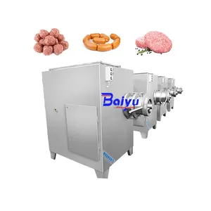 Baiyu Industrial Electric Meat Grinder New Frozen Chicken and Beef Meat Mincer with Bone Mince Features Reliable Motor Gear