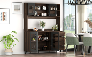 Meubles Boho sur mesure-Armoire de cave à vin <span class=keywords><strong>en</strong></span> <span class=keywords><strong>bois</strong></span> haute pour salon Angolo <span class=keywords><strong>Bar</strong></span> & Table haute <span class=keywords><strong>d</strong></span>'<span class=keywords><strong>angle</strong></span> pour maison - Product Image 2