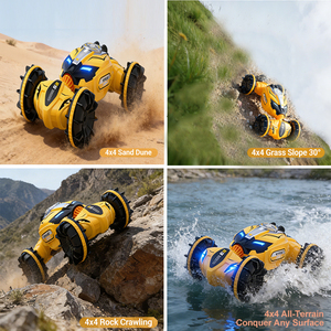 Voiture RC 4x4 amphibie à commande gestuelle 1:14, jouet éducatif STEM interactif pour enfants, idéal pour la salle de classe et les cadeaux tout-terrain - Product Image 4