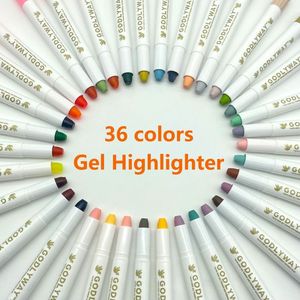 Nhà Máy Tùy Chỉnh 36 Màu Sắc Gel Rắn <span class=keywords><strong>Highlighter</strong></span> Bút Thiết Lập Rắn Gel Huỳnh Quang <span class=keywords><strong>Highlighter</strong></span> Đánh Dấu Cho Kinh Thánh - Product Image 3