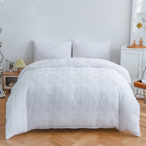 Ensemble de housse de <span class=keywords><strong>couette</strong></span> matelassée <span class=keywords><strong>Amazon</strong></span> Best Seller, 3 pièces, housse de <span class=keywords><strong>couette</strong></span> brodée - Product Image 3