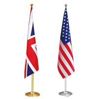 Vente directe d'usine drapeaux de conférence de bureau d'intérieur personnalisés 3x5 pieds avec Base de mât
