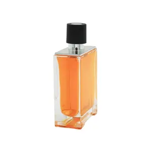 custom design high end 100ml luxury transparent empty spray glass perfume bottle