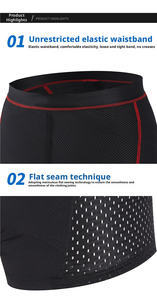 Shorts de vélo rembourrés 3D pour hommes, <span class=keywords><strong>sous</strong></span>-vêtements de cyclisme avec rembourrage pour le VTT, la <span class=keywords><strong>moto</strong></span>, respirant et confortable - Product Image 3