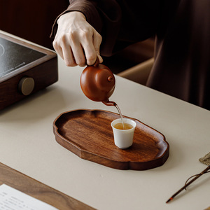 Guanlan Walnut Wood <b>Tea</b> <b>Tray</b> Irregular Shape Handmade Durable For Kung Fu <b>Tea</b> Ceremony - Product Image 1