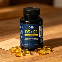Gélules de Vitamine D3 K2 MK7 à Absorption Élevée pour la Maintenances Osseuse, le Renforcement Immunitaire et la Soin Vasculaire – Complément Alimentaire Sans Gluten