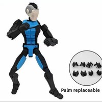 Muñeco Articulado Impreso en 3D, Juguete de Héroe Joven Invencible 2.0, Azul y Negro, Figura Coleccionable, Modelo para Mayores de 14 Años