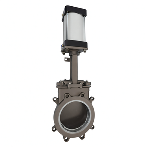 Vanne à guillotine de type bride COVNA, vanne à guillotine pneumatique en acier inoxydable de 4 pouces, vanne à guillotine pour boues - Product Image 4