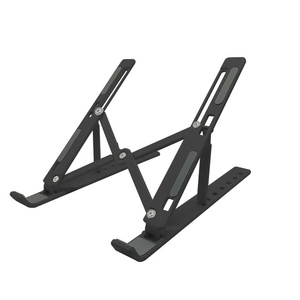 <strong>Factory</strong> Wholesales Foldable Metal Adjustable Portable ABS Plastic Aluminum Ergonomic <strong>Laptop</strong> Notebook Holder <strong>Stand</strong>