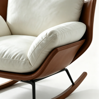 Fauteuil à bascule Tenghang en velours, style italien minimaliste, pour salon, design de créateur
