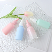 Flacons compte-gouttes d'huile essentielle en verre rose rond vide personnalisé de 5ml 10ml 30ml 50ml 100ml Vente en gros