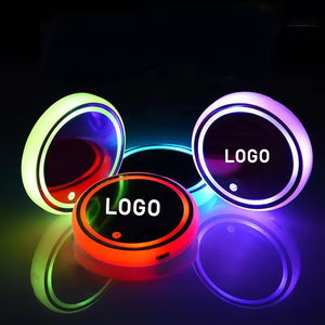 Promotional LED Classic Eco-Friendly Colorful Bottle Mats Pads Round 3mm Coasters with Custom Logo