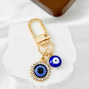 2026 Turkish Blue Eye Pendant Keychain Demon Eye <b>Keyring</b> Friend Lovers Enamel New Design Fatima Animal Bag <b>Car</b> Box Accessory - Product Image 2