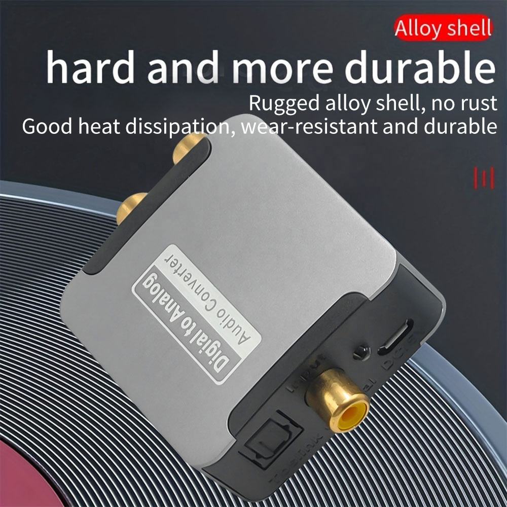 Fibra óptica Conversor Audio Digital A Audio Analogico Convertidor