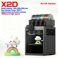 Imprimante 3D Bambio X2d Combo à double buse haute vitesse, imprimante 3D CoreXY multi-matériaux à grande vitesse avec système AMS