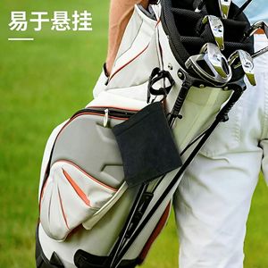 Golf Cleaning Towel Microfiber 14x14cm Quick Dry Portable With Hook For Golf Clubs - Product Image 2
